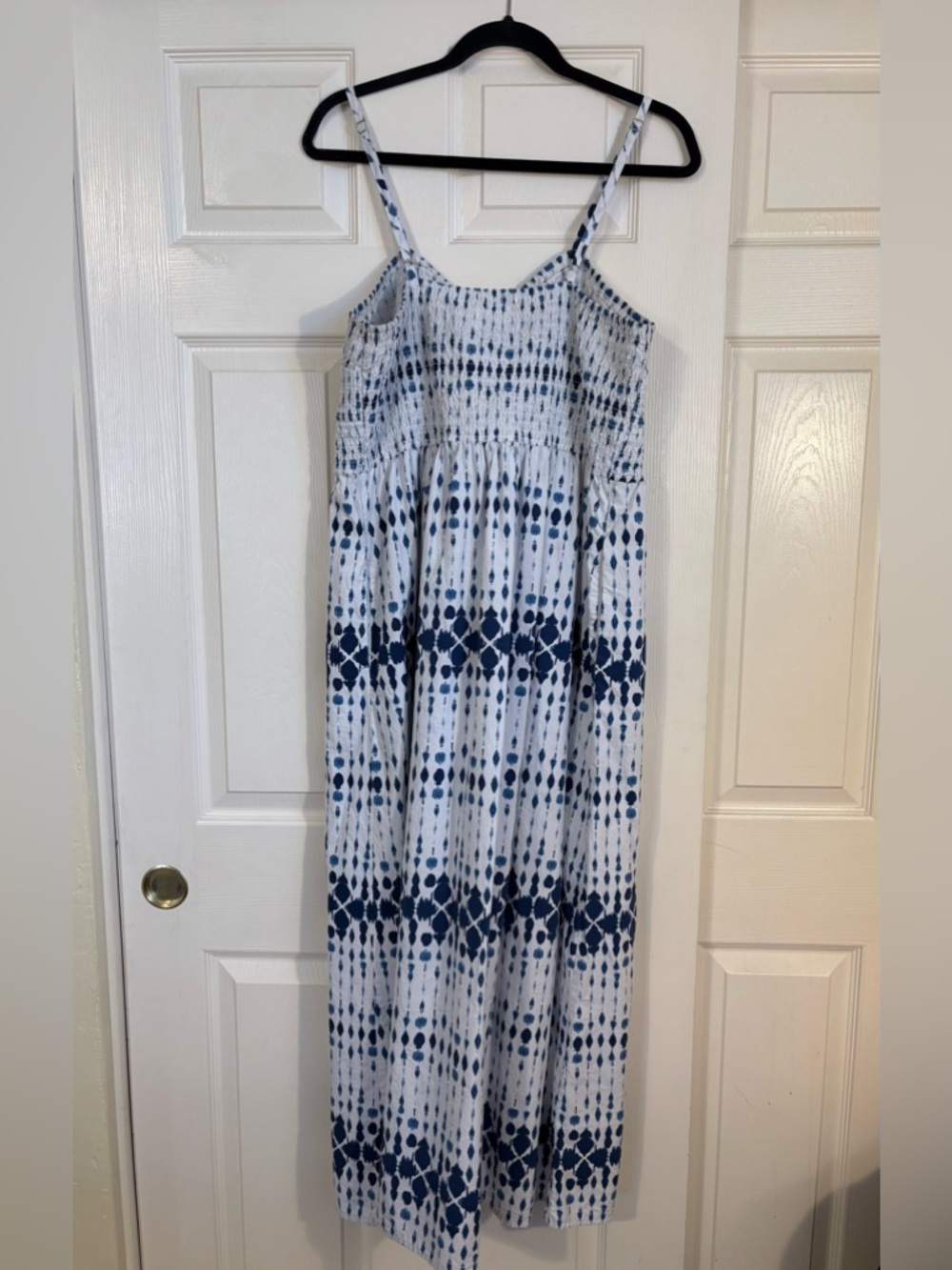 Plus Size Blue & White Maxi Dress - Picture 2 of 4
